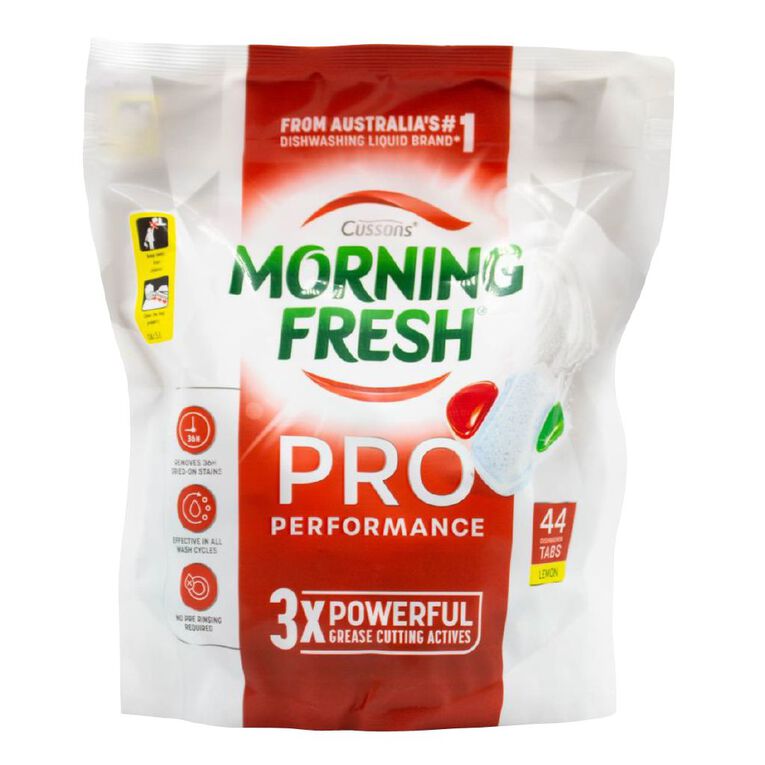 Morning Fresh Pro Performance Lemon Dishwasher Tablets 44 Pack, , hi-res