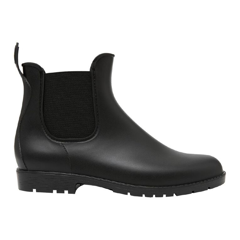 H&H Women's Essential Ankle Length Gumboots, Black, hi-res