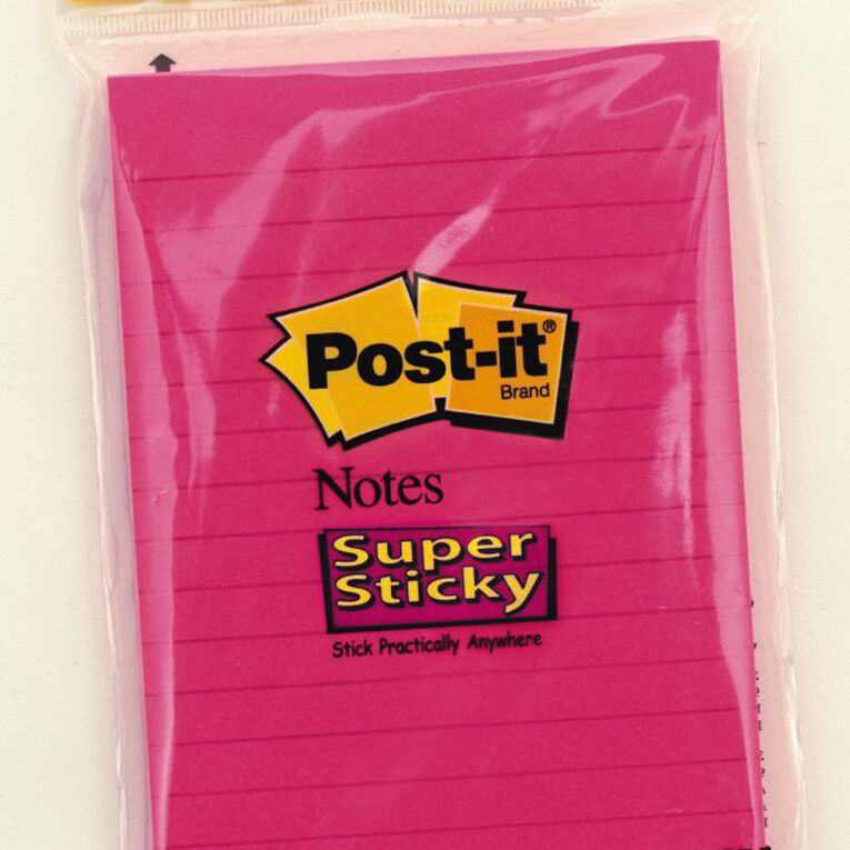 Post-It Super Sticky Notes Ultra 102mm x 148mm, , hi-res