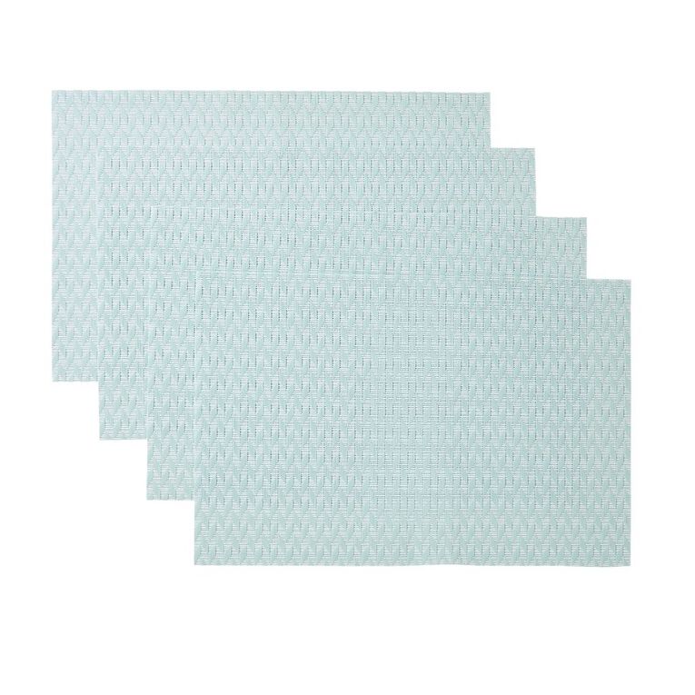 Living & Co Rectangle Woven Placemat Sage 4 Pack, , hi-res