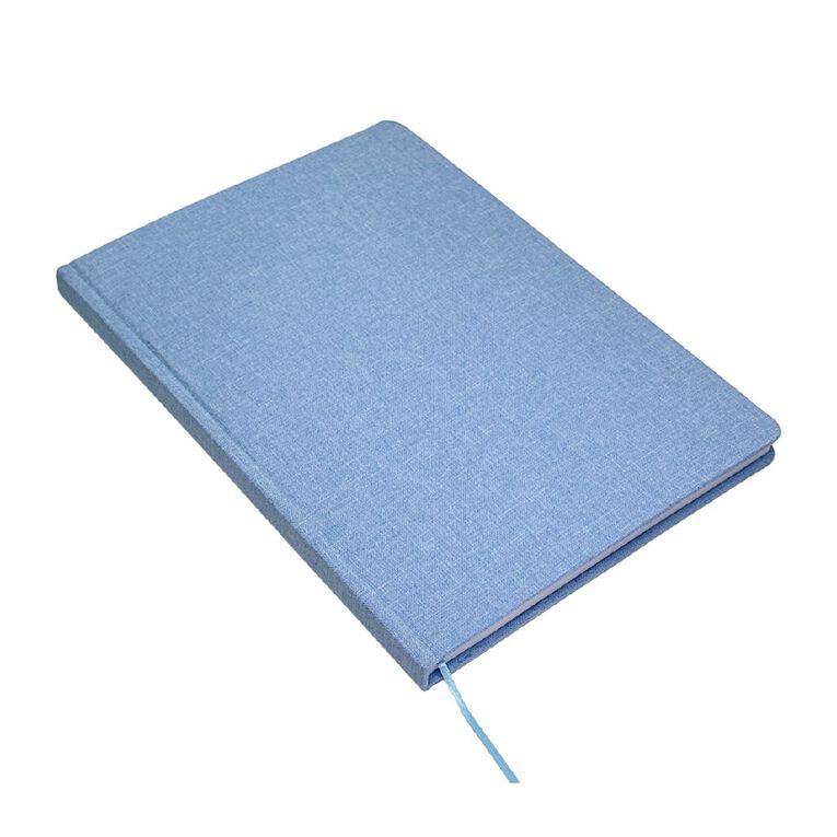 Uniti Stationery Linen A4 Notebook Blue, , hi-res
