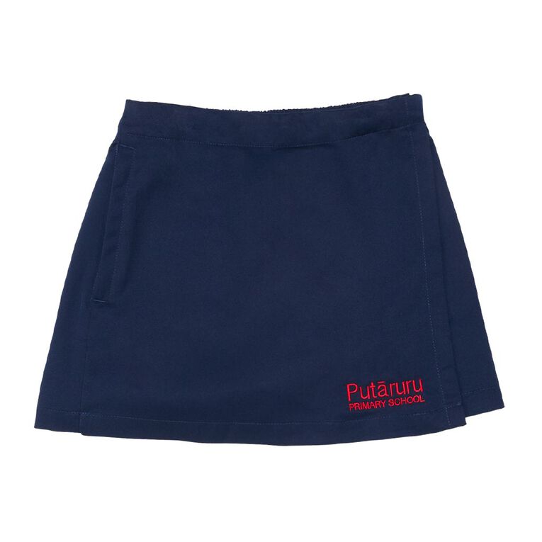 Schooltex Putaruru Skort With Embroidery, Navy, hi-res
