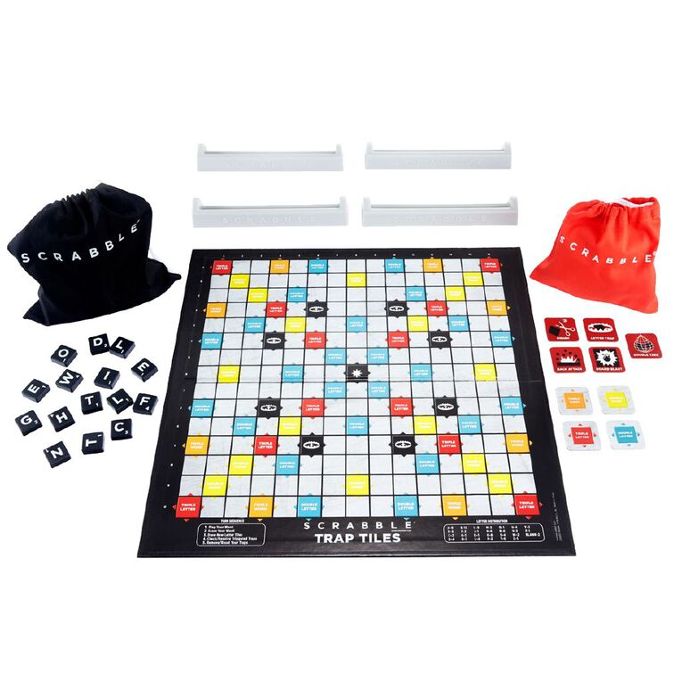 Scrabble Trap Tiles Board Game The Warehouse