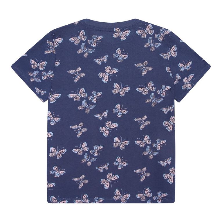 Young Original Short Sleeve All Over Print Tee, Blue Mid, hi-res