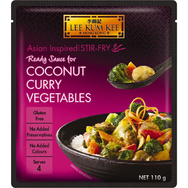 Lee Kum Kee Ready Sauce Coconut Curry 110g, , hi-res