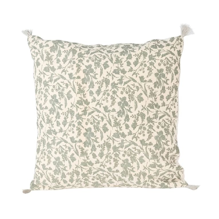 Living & Co Cushion Vine Green 45cm x 45cm, , hi-res