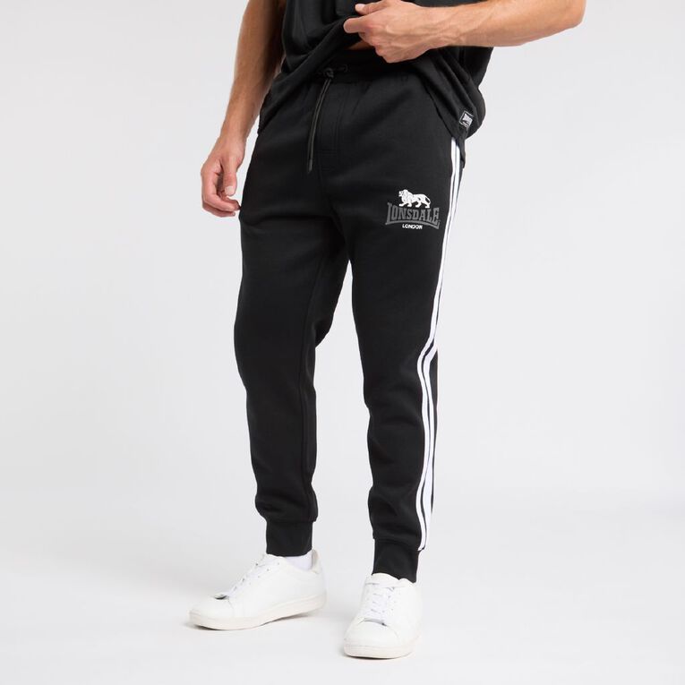 Lonsdale Men's London Trackpants, Black, hi-res