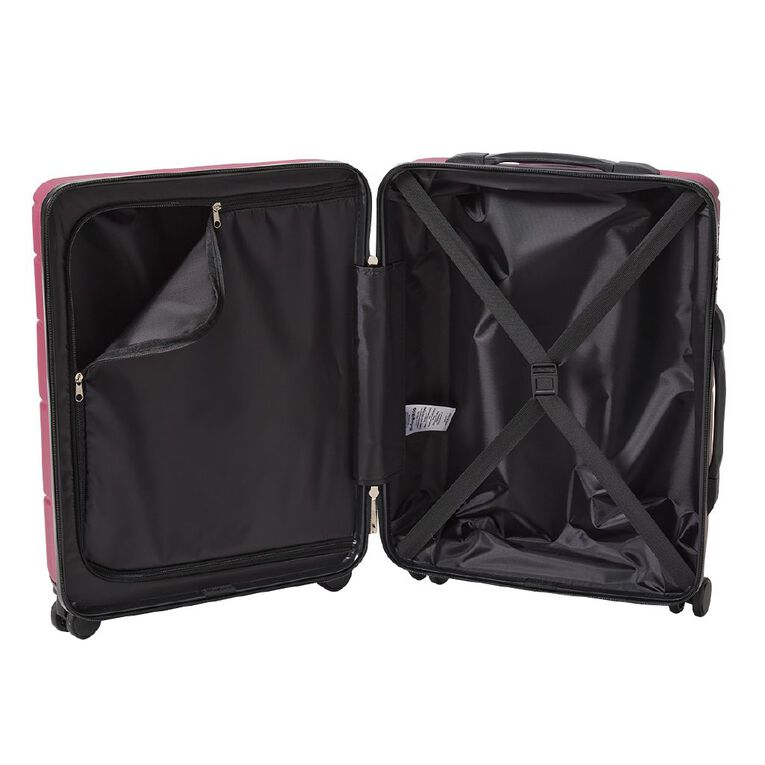 Living & Co 50cm Hard Carry On Suitcase Burgundy, , hi-res