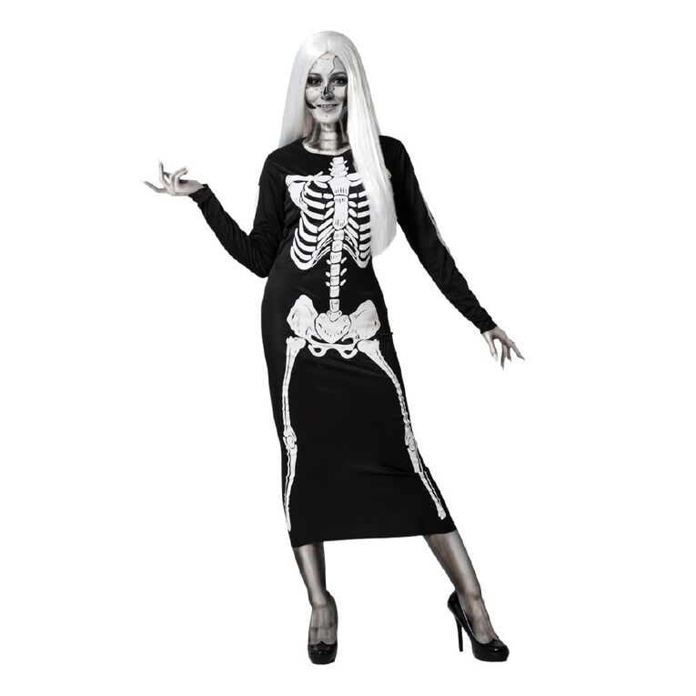 Scarehouse Glow-In-The-Dark Skeleton Costume Womens L-XL, , hi-res