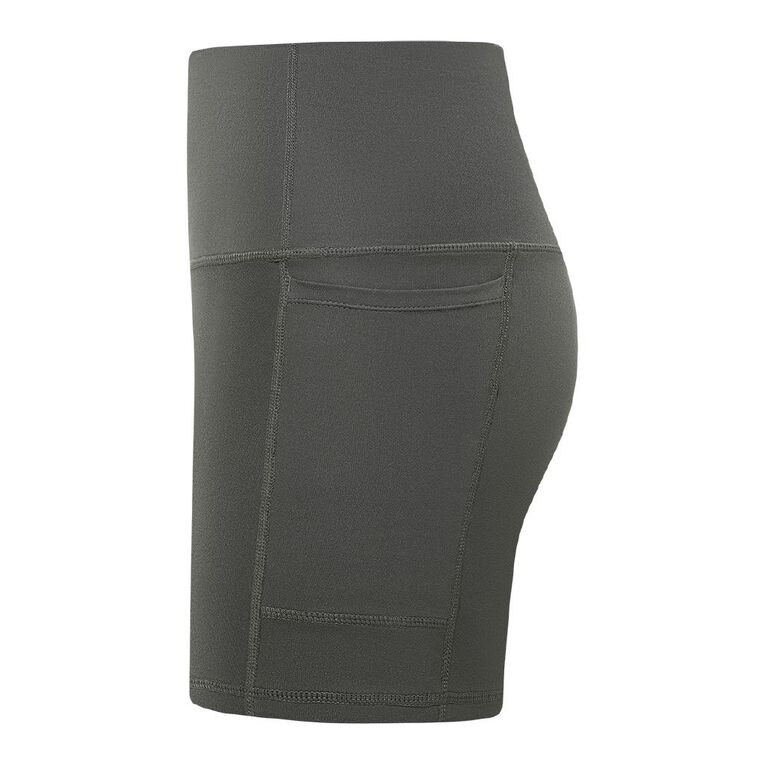 Active Intent Women's Supersoft Pocket Bike Shorts, Grey Dark, hi-res