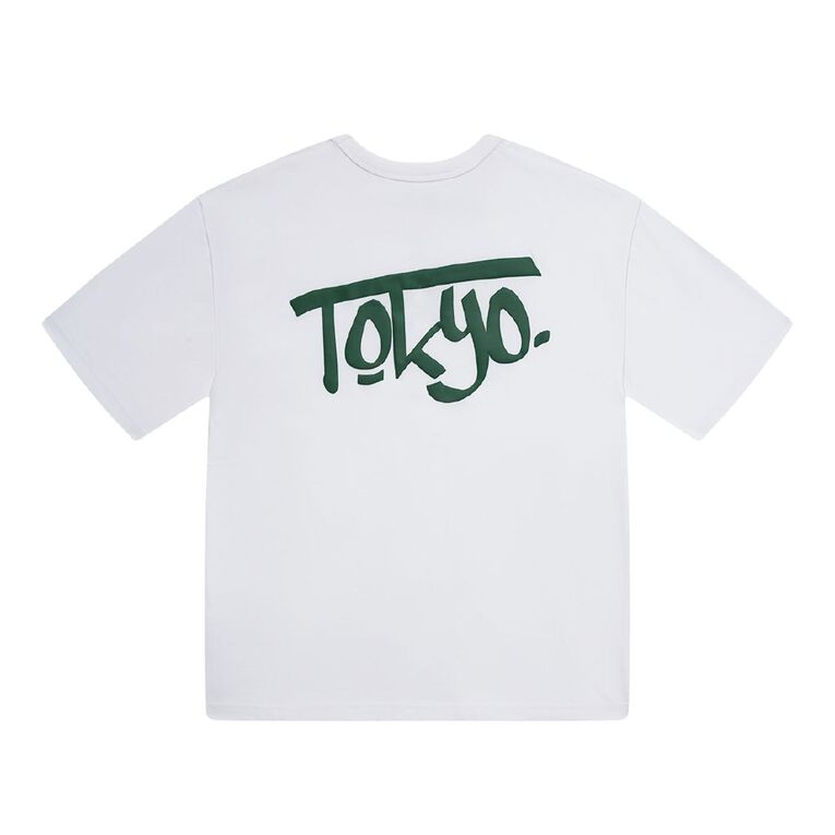 Young Original Short Sleeve Boxy Tee, White, hi-res