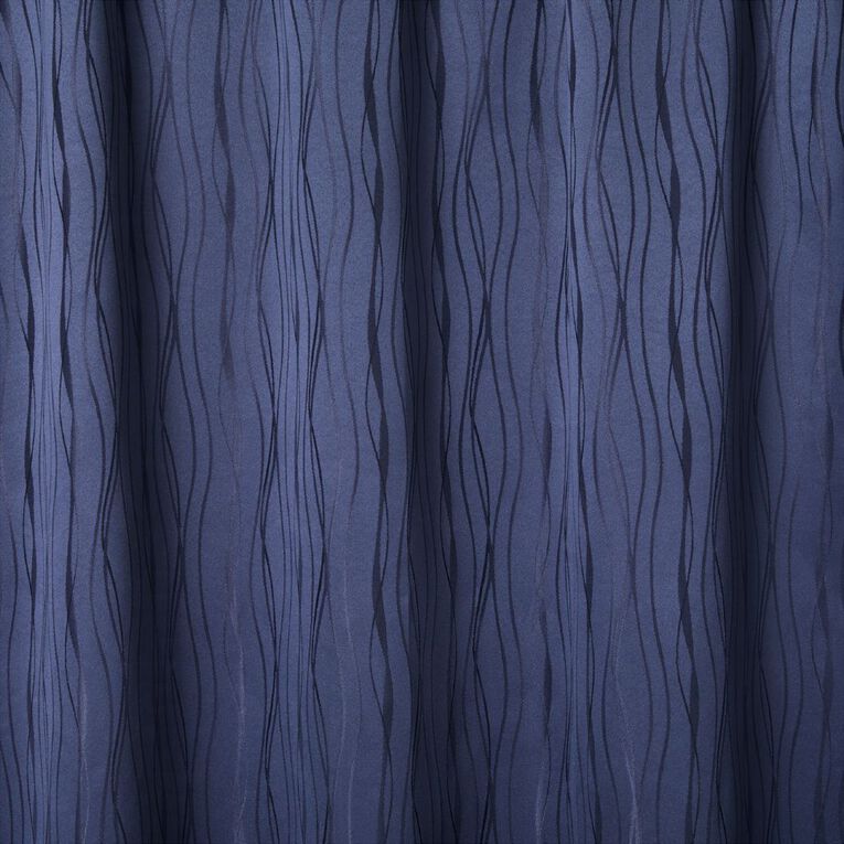 Living & Co Paloma Curtains Navy 150-230cm Wide/160cm Drop, Navy, hi-res