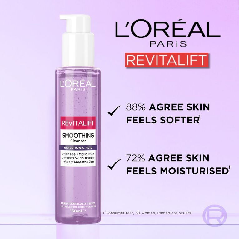 L'Oreal Paris Revitalift Filler Hyaluronic Acid Cleanser 150ml, , hi-res