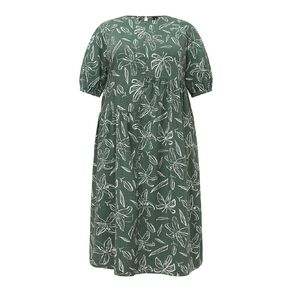 H&H Plus Women's Asymmetric SS Midi Dress