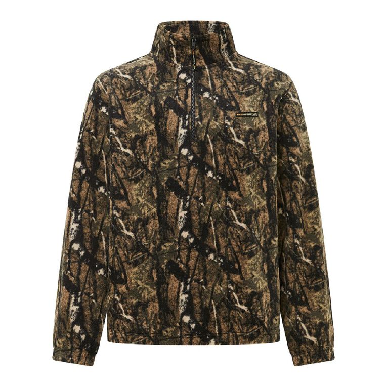 Back Country Men's 1/4 Zip Fleece Sweater, Brown Dark, hi-res