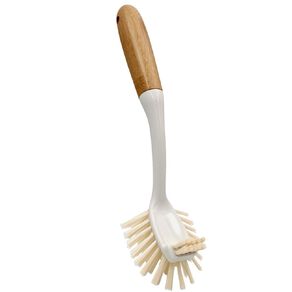 Living & Co Bamboo Handle Dishbrush with Scrubber