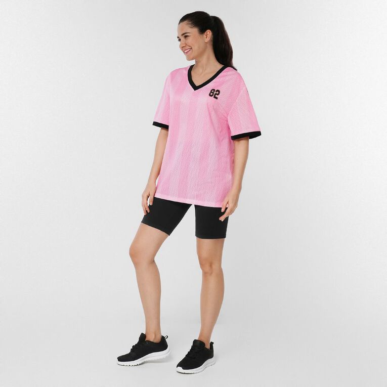 H&H Women's Football Tee, Pink, hi-res