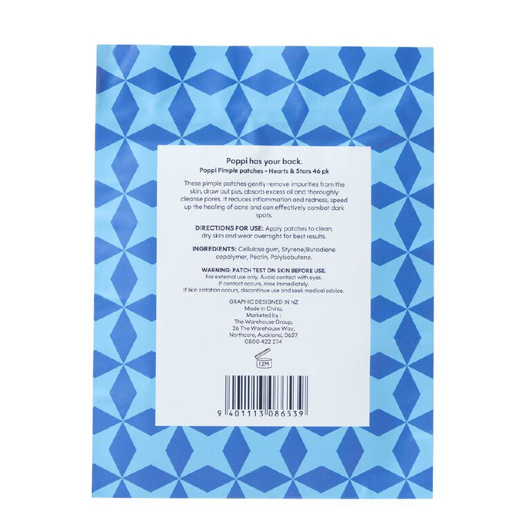 Poppi Pimple Patches Hearts & Stars 46 Pack, , hi-res