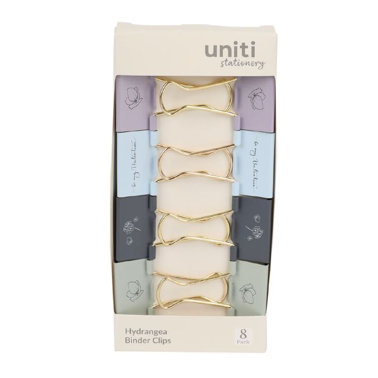 Uniti Adults Hydrangea Binder Clips, , hi-res