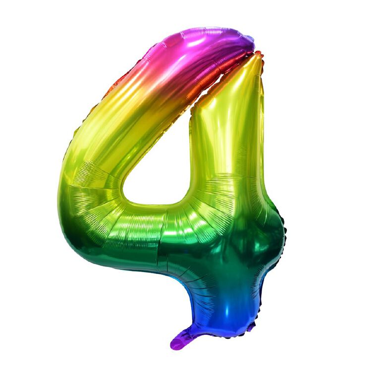 Party Inc Large Foil Balloon Number #4, , hi-res