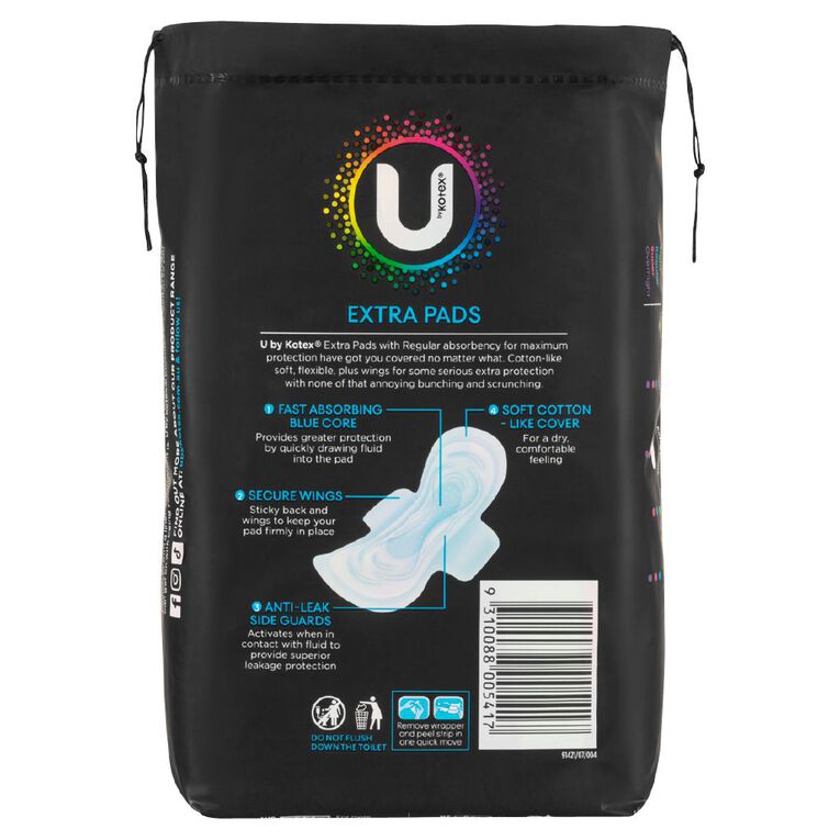 U By Kotex Regular Wings Maxi Pads 16 Pack, , hi-res