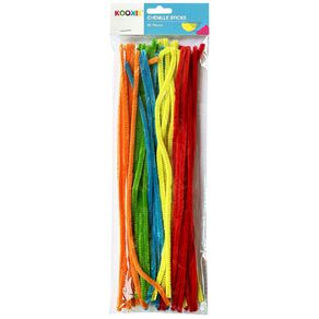 Kookie Chenille Plain Assorted 50 Pack