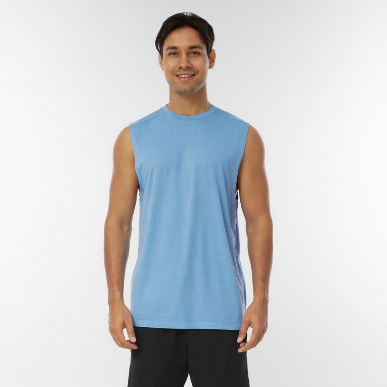 Active Intent Men's Muscle Tank, Blue Mid, hi-res