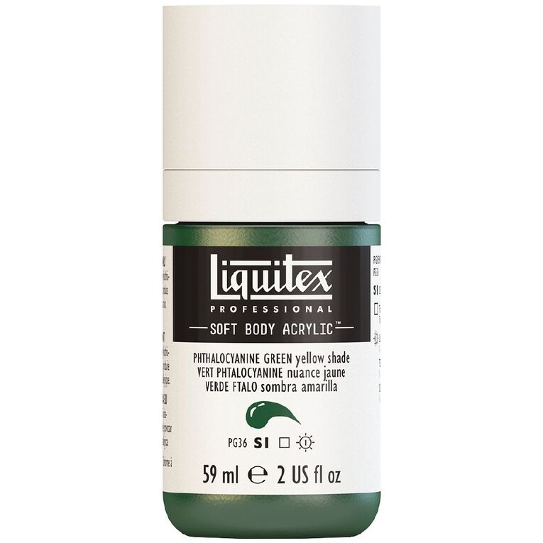 Liquitex Soft Body S1 Acrylic Paint Phthalo Green Yellow Shade, , hi-res