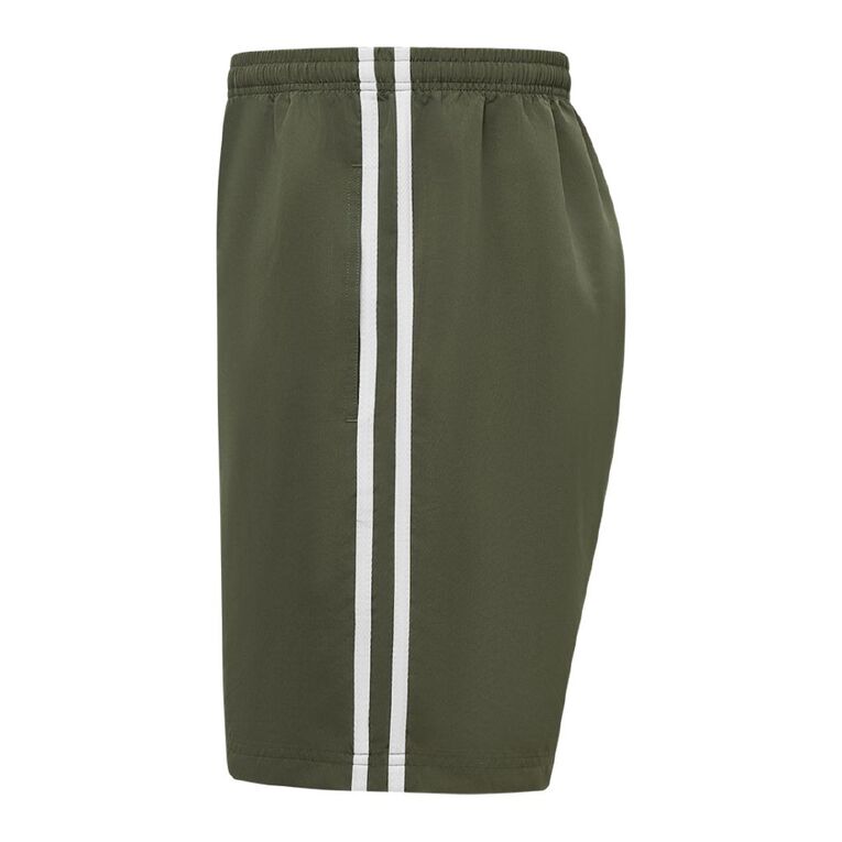 Active Intent Men's Double Striped Shorts, Green Mid, hi-res