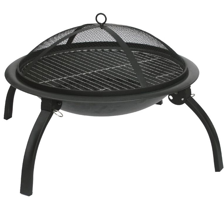 Living & Co Fire Pit with Grill 56cm, , hi-res