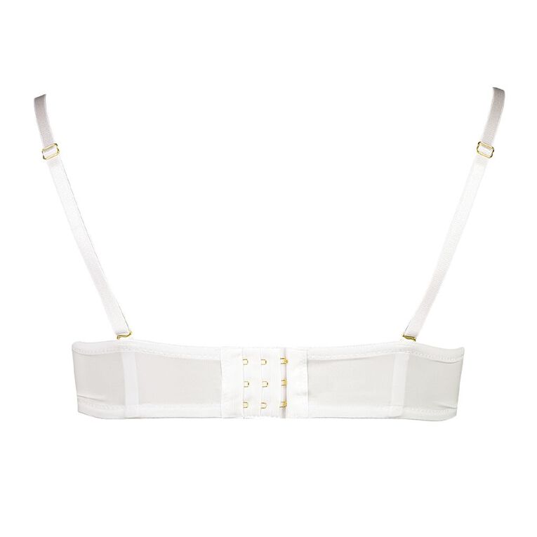 H&H Women's Strapless Bra, White, hi-res