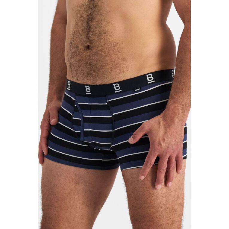 B FOR BONDS Men's Trunks 2 Pack, Navy, hi-res