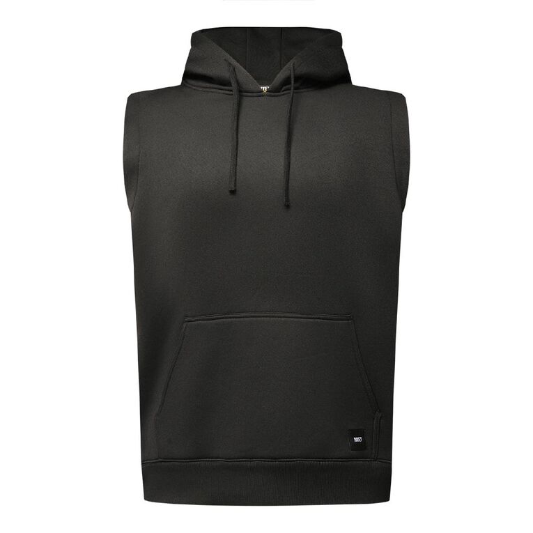 Rivet Sleeveless Work Hood, Black, hi-res
