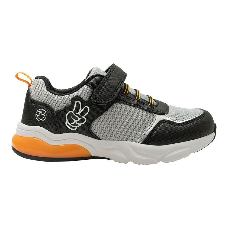 Active Intent Senior Kids' Thumbs Up Light Up Trainers, Grey, hi-res