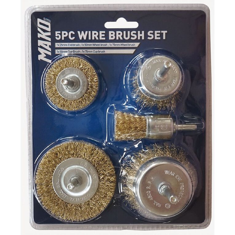 Mako Wire Brush Set 5 Piece, , hi-res