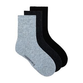 Underworks Women's Heat Bods Quarter Crew Boot Socks 3 Pack