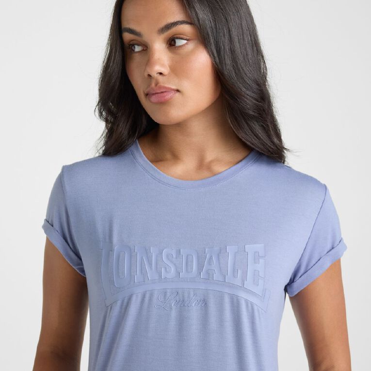 Lonsdale Women's Malden Tee, Blue Light, hi-res