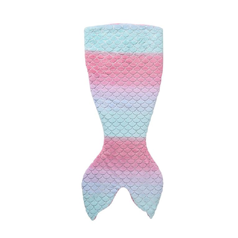Living & Co Kids Blanket Mermaid's Tail Multi-Coloured 56cm, , hi-res