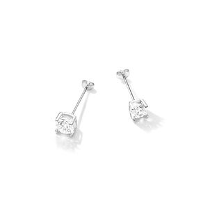 Sterling Silver Clear CZ Stud Earrings