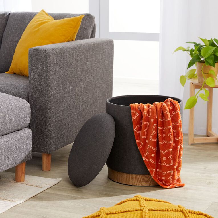 Living & Co Roma Ottoman Grey, , hi-res