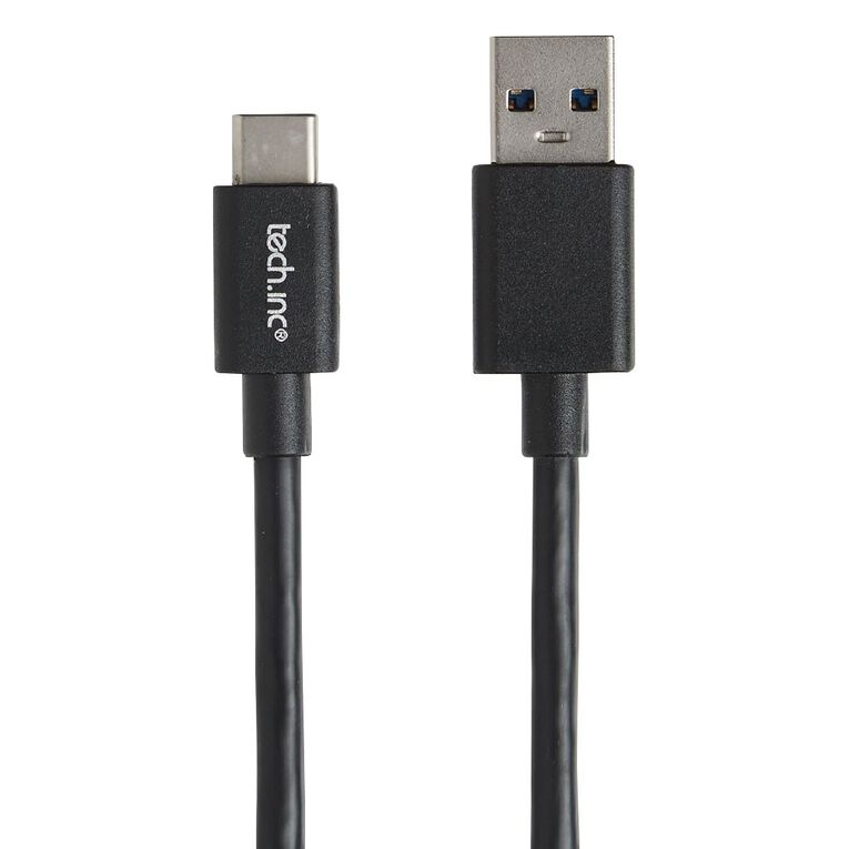 Tech.Inc USB-A To USB-C Cable 2m Black, , hi-res