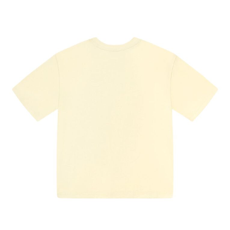Young Original Relaxed Fit Short Sleeve Printed Tee, Cream, hi-res