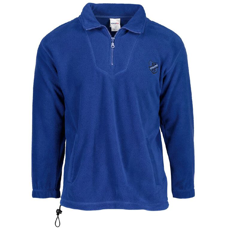 Schooltex Chaucer Polar Fleece Top with Embroidery, Royal, hi-res