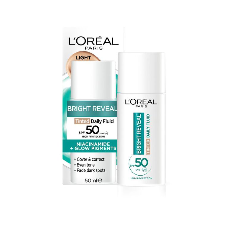 L'Oreal Paris Bright Reveal Tinted Fluid SPF50+ Light, , hi-res