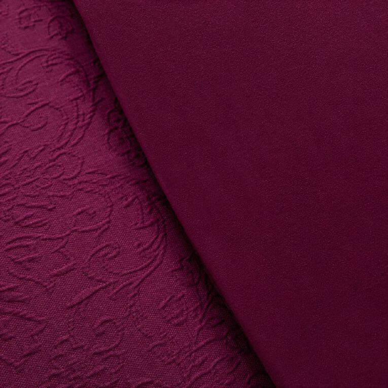 Living & Co Duvet Cover Set Damask Purple King, , hi-res