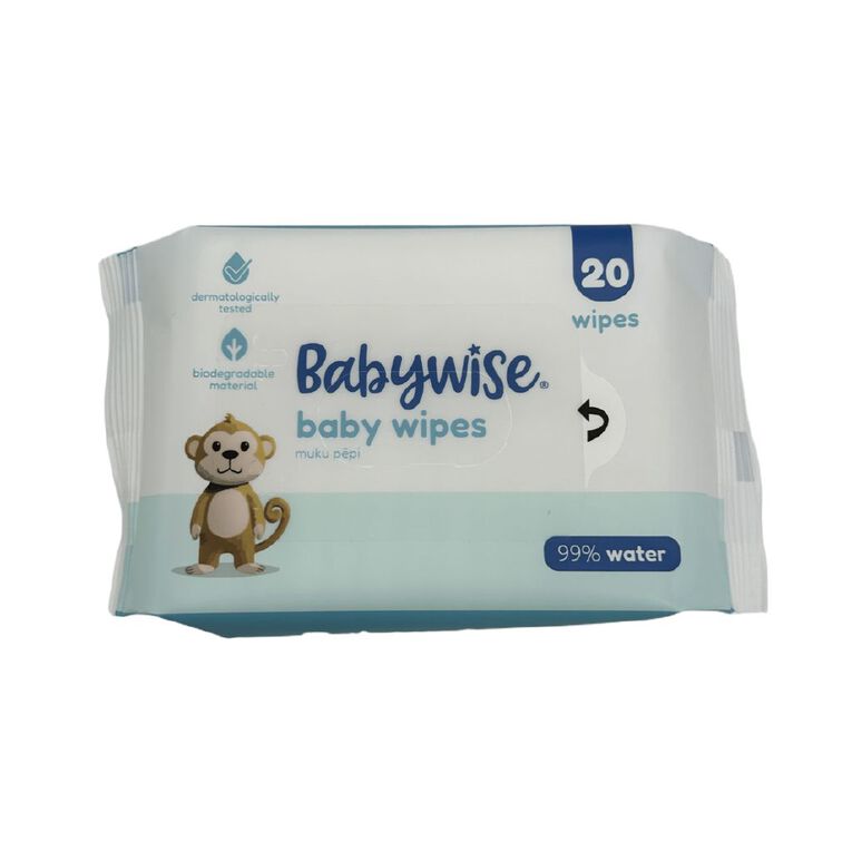 Babywise Wipes 99% Water Fragrance Free 4 x 20 Pack, , hi-res