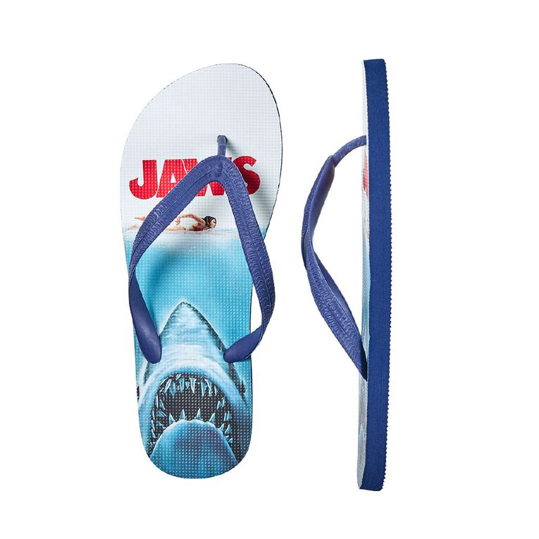 Jaws Men's Jandals, Blue, hi-res