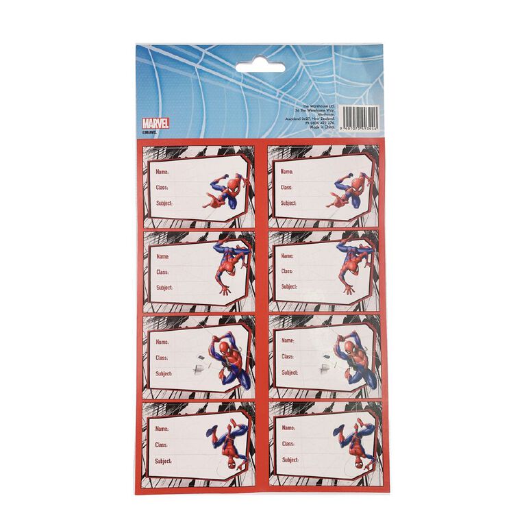 Spider-Man Book Labels 16 Pack, , hi-res