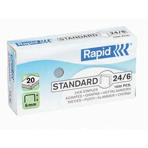 Rapid 24/6 Staples 20 Sheet 1000 Pack