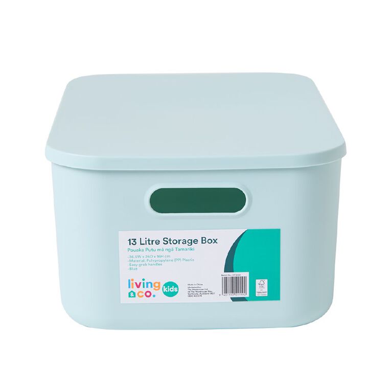 Living & Co Kids Storage Box Blue, , hi-res